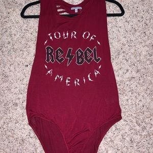 Distressed Bodysuit Tank